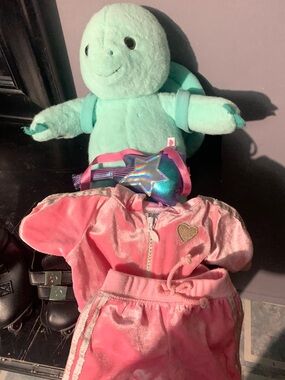 Build A Bear Snappy Sun Sea Turtle Plush Stuffed Animal Stuffed 16” W/ Clothing